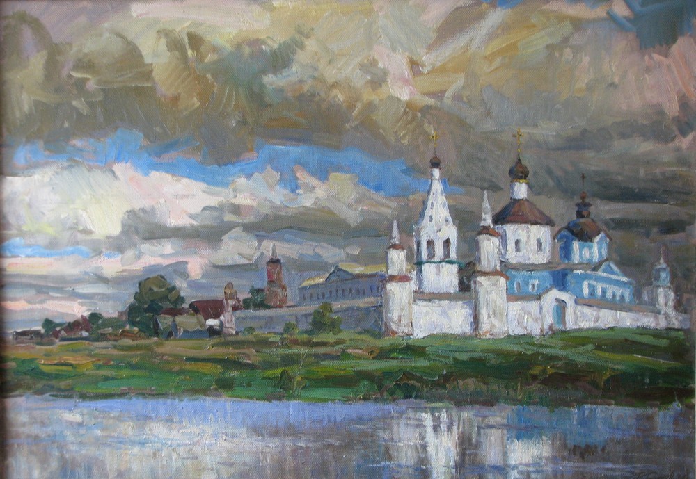 Бобренёв-монастырь-2010-г.-67х65холст-масло