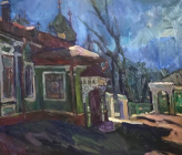 О.-В.-Тихонова-Во-дворе-усадьбы-Павловых-Переславль-Залесский-2019-г.-70х80-холст-масло